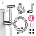 Kit de douchette WC en acier inoxydable et accessoires