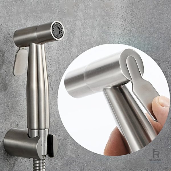 Robinet mural pour douchette WC en acier inoxydable