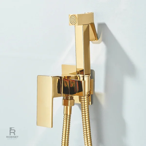 Douchette hygiénique murale avec design noir