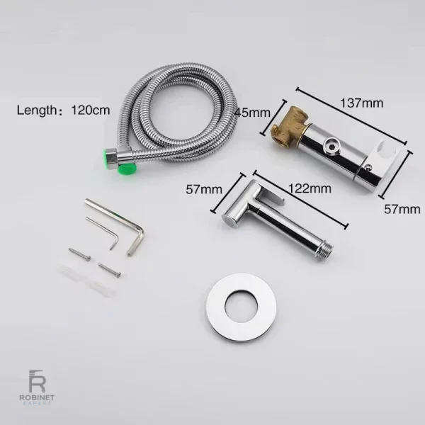 Solution hygiénique avec douchet wc suspendu
