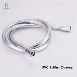 Flexible de douche en PVC avec finition chrome