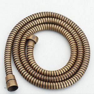 Flexible de douche en métal, finition vintage élégante