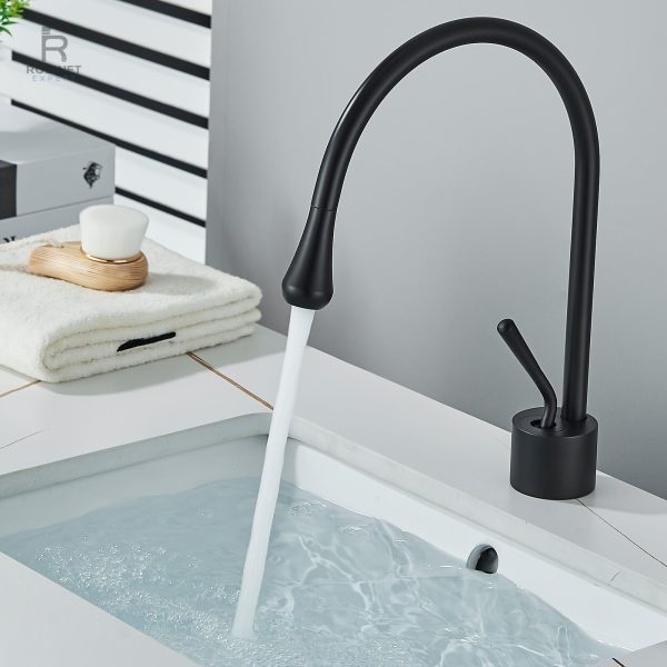 melangeur-de-lavabo-noir-1 Mélangeur de lavabo noir au design moderne