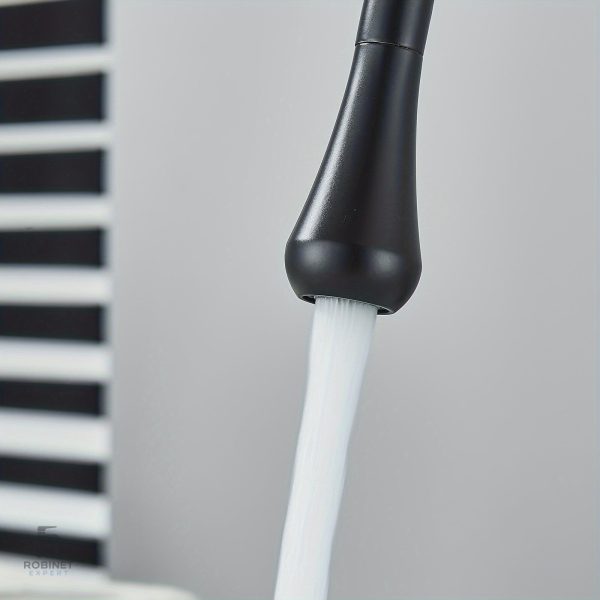 Mitigeur lavabo noir élégant pour salle de bain