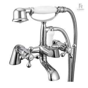 Mitigeur bain douche mural rétro chromé avec céramique