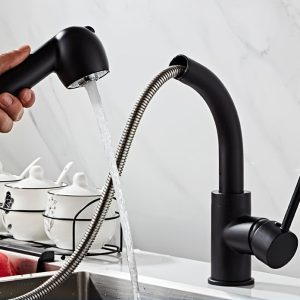 Robinet cuisine avec bec haut pivotant