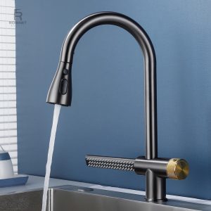 Robinet de cuisine élégant à bec pivotant