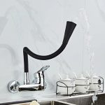 Mitigeur cuisine design mural avec bec extensible