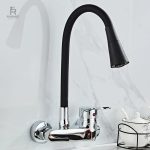 Mitigeur de cuisine mural, bec flexible pratique