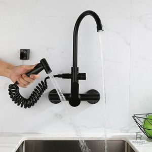 Mitigeur mural cuisine avec douchette extensible