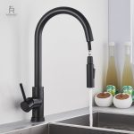 Mitigeur noir pour cuisine avec douchette pratique