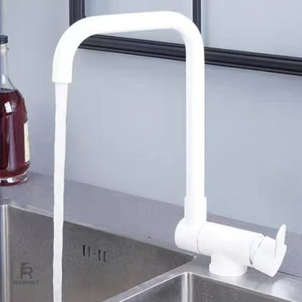 mitigeur-cuisine-rabattable-blanc-1 Mitigeur Cuisine Rabattable Blanc
