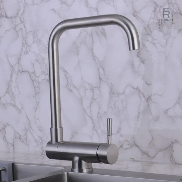 mitigeur-cuisine-rabattable-chrome-1 Mitigeur de cuisine rabattable en chrome