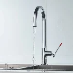 Mitigeur cuisine avec levier ergonomique
