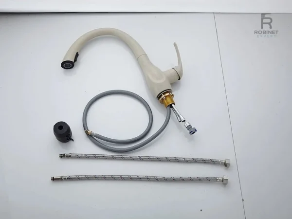 Mitigeur pratique pour cuisine avec col de cygne