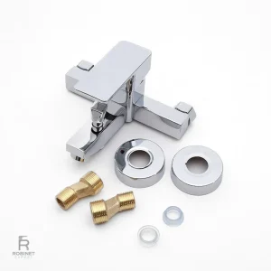 Robinet douche mural en acier inoxydable durable