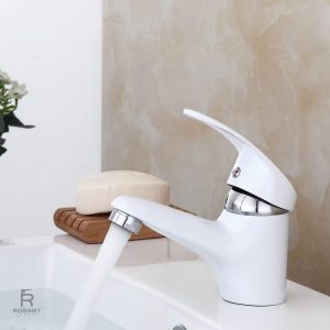 Mitigeur blanc élégant pour un style contemporain