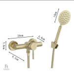 Robinetterie de douche en laiton, style contemporain et pratique
