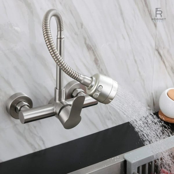 mitigeur-mural-cuisine-avec-flexible-pivotant-1 Mitigeur mural cuisine flexible pivotant