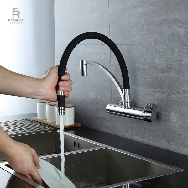 Mitigeur cuisine mural en silicone durable