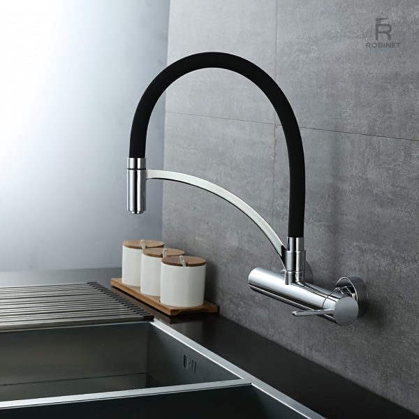 Mitigeur mural flexible pour cuisine moderne