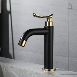 Mitigeur Noir pour salle de bain moderne et élégante
