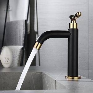 Robinet de salle de bain haut de gamme en finition noire