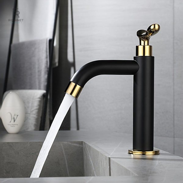 Robinet de salle de bain haut de gamme en finition noire