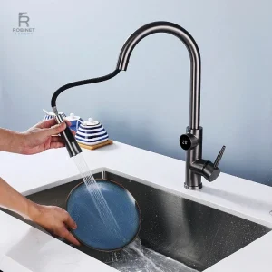 Mitigeur thermostatique cuisine avec douchette