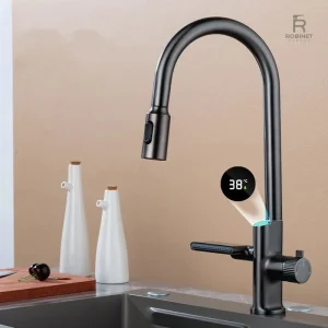 Mitigeur thermostatique cuisine en laiton