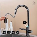 Robinet cuisine thermostatique en laiton
