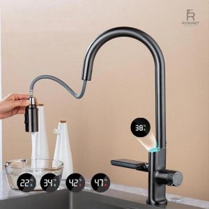 Robinet cuisine thermostatique en laiton