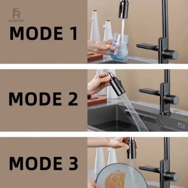 Mitigeur design en laiton pour éviers