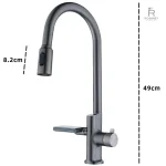 Robinet de cuisine en laiton à température réglable