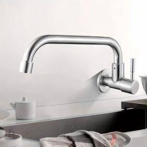 Mitigeur cuisine design en acier inoxydable élégant