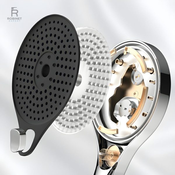 Pommeau de douche design anti-calcaire