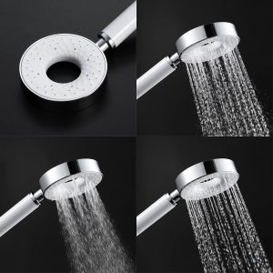 Accessoire de douche en blanc, lutte contre le calcaire