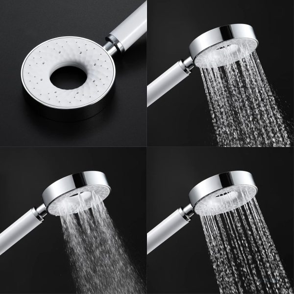 Accessoire de douche en blanc, lutte contre le calcaire