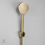 Pommeau de douche anti-calcaire haute pression or