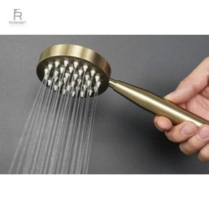 Douche à haute pression avec finition or élégante