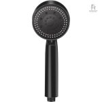Pommeau de douche noir anti-calcaire