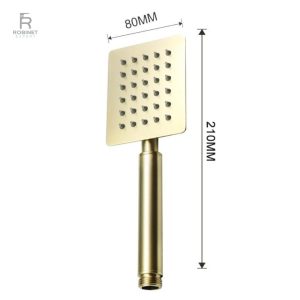 Pommeau de douche élégant en finition dorée