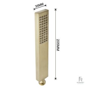 Pommeau de douche en finition or pour une touche luxe