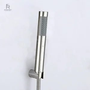 Pommeau de douche haute pression en finition chrome