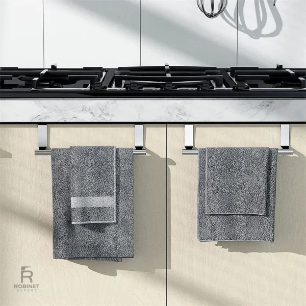 Accessoire évier en acier inoxydable, porte-serviettes design