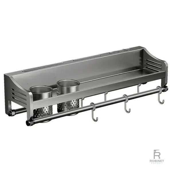 Rangement mural compact pour une cuisine organisée