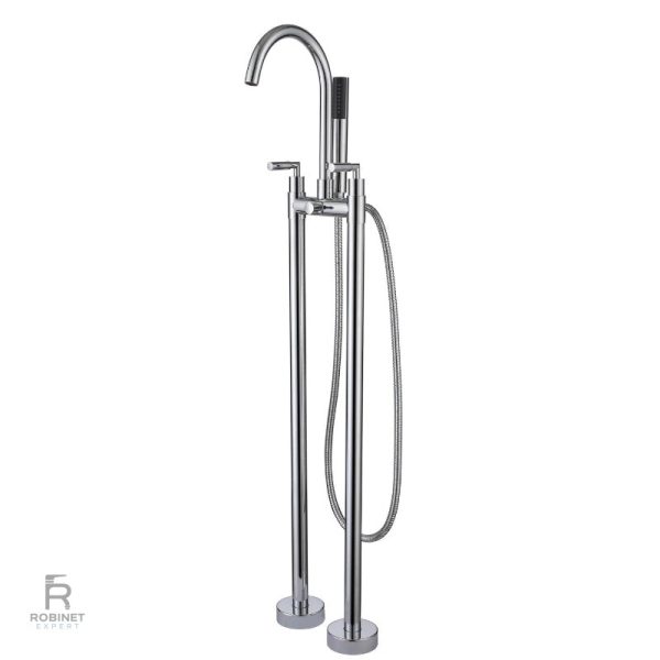 robinet-baignoire-sur-pied-1 Robinet baignoire sur pied élégant et moderne