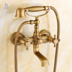 Robinet baignoire vintage 2 trous