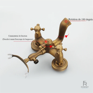 Robinet de baignoire style vintage