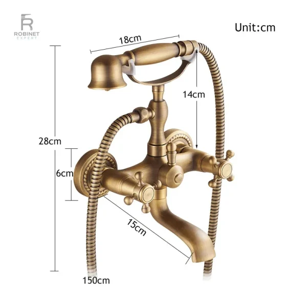 Robinet de baignoire au style intemporel